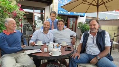 When these guys drink together, it's coffee
